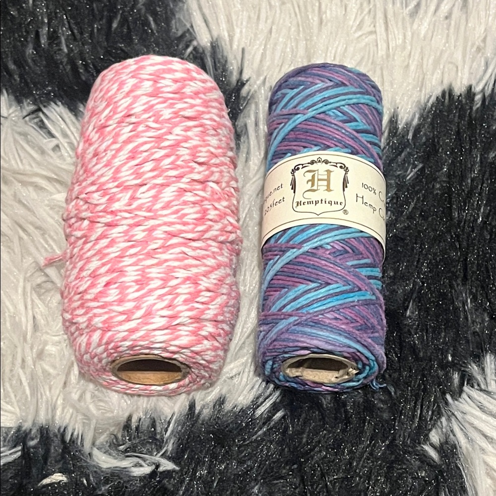 Pink and Blue Yarn Set